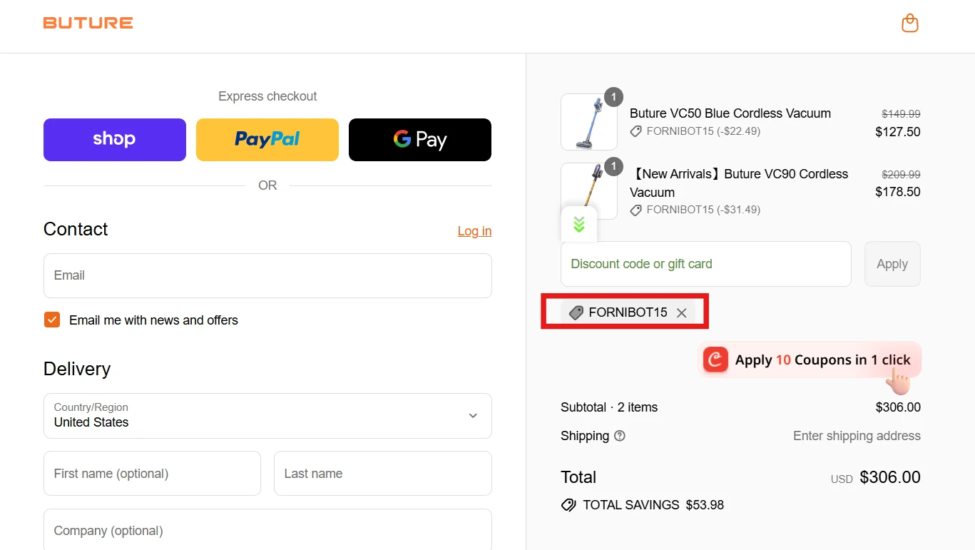 Use Discount Code FORNIBOT15 for 15% OFF Sitewide at ibuture.com